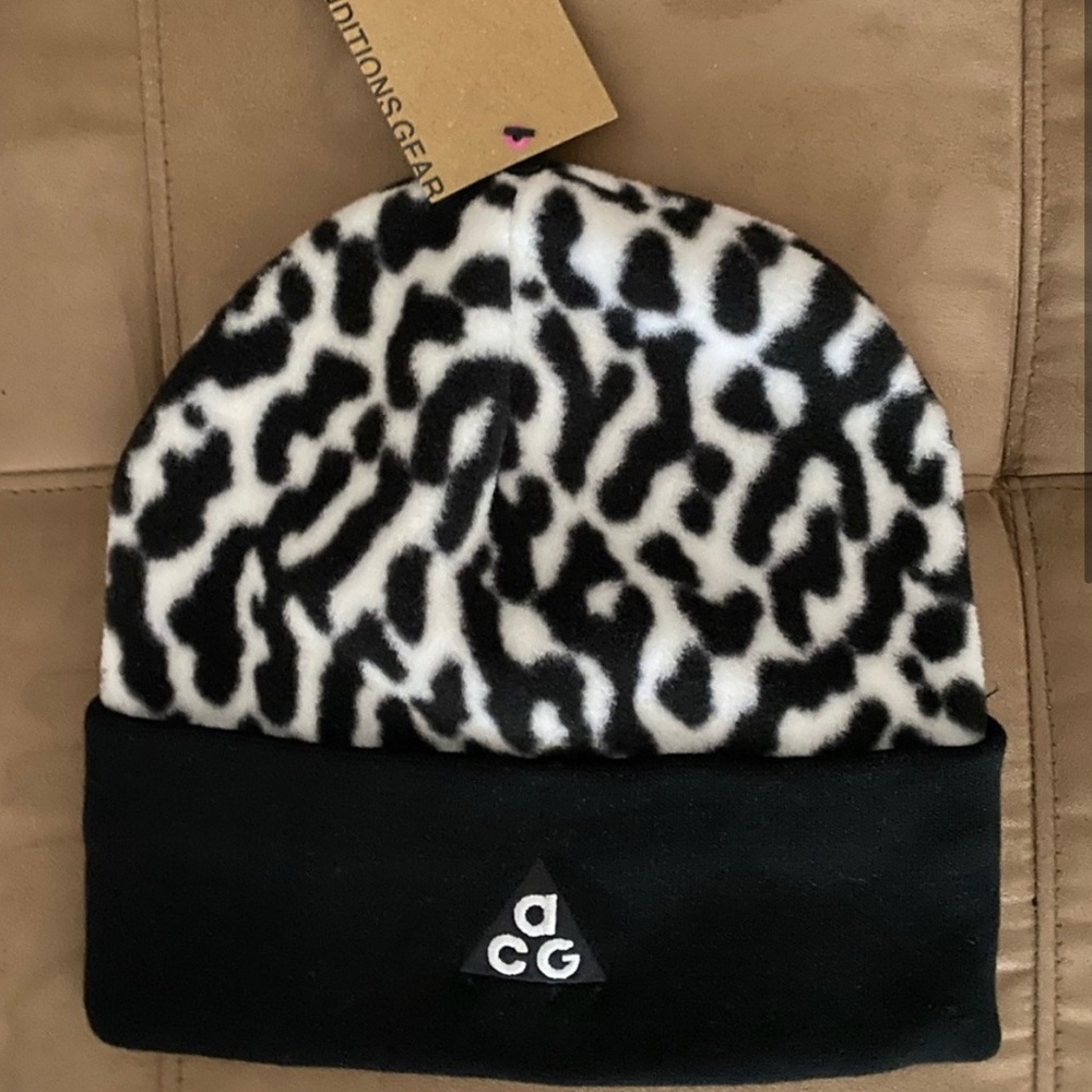 New Nike ACG animal print fleece beanie